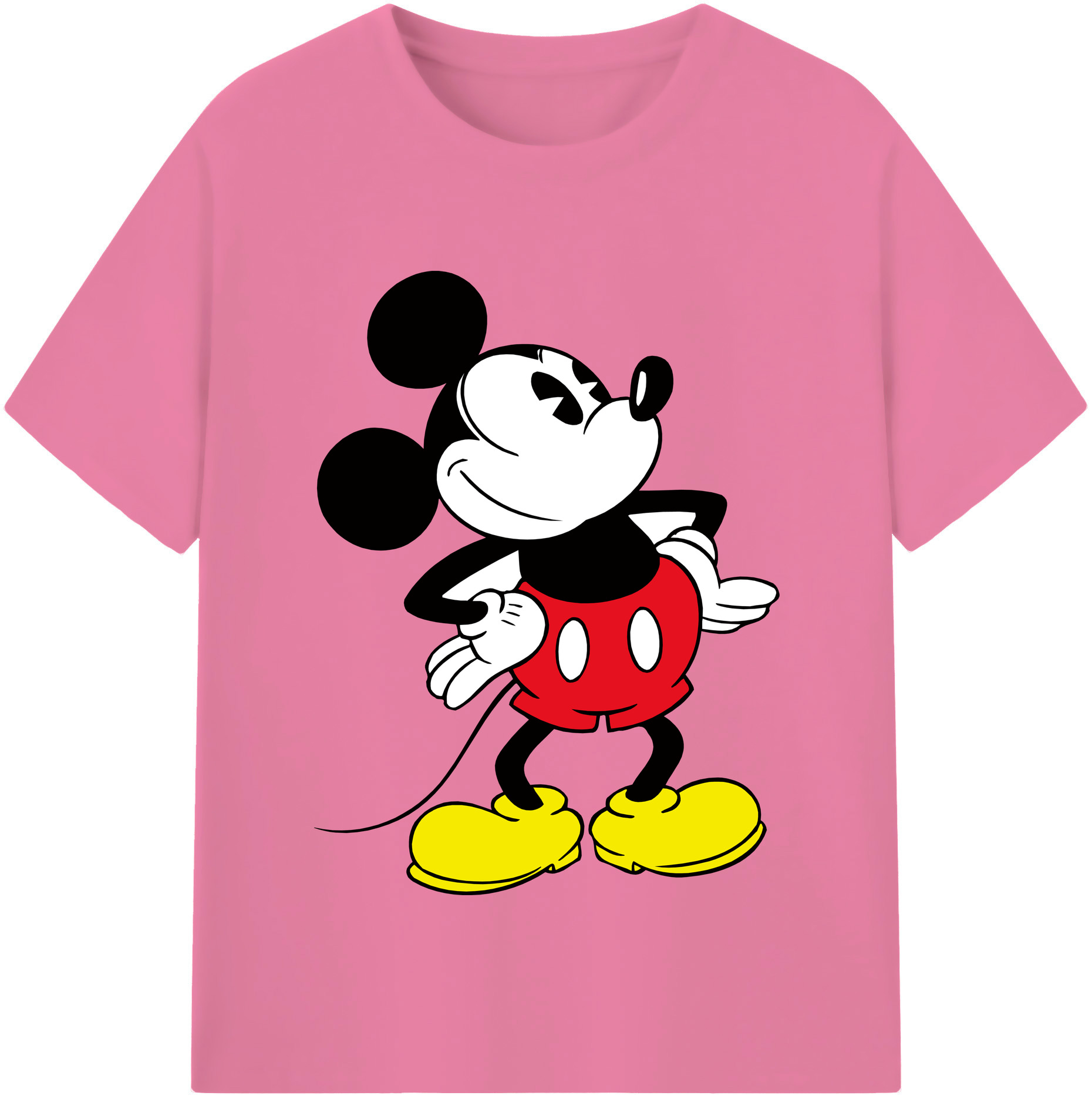 （画像用） ミッキーマウス Mickey Mouse 綿100％半袖Tシャツ（フロントプリント）